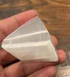 Selenite Pyramid Crystal Healing Stones - 2" Natural Stone Pyramid for Meditation, Reiki, Chakra