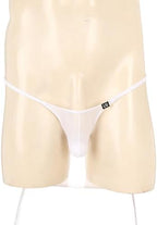 Jugaoge Sexy Men's See Through Bikini Panties Thong Underwear Bulge Pouch T-Back Brief G-String Tangas
