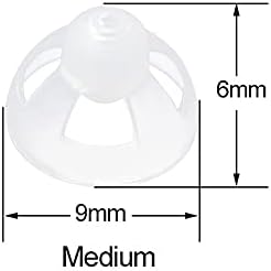TopHomer 4 Pcs Hearing Aid Open Domes Ear Tips Soft Silicone Open Hearing Aid Accessories Washable and Antistatic Re-usable(L)