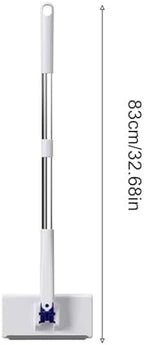 360 Degree Rotating Mop, Automatic Cloth Changing Floor Cleaning Tool with Dust Mop Head, Abs and Stainless Steel Construction for Kitchen Bathroom House Doors Walls and Toilet, Easy Househol