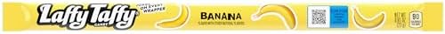 Laffy Taffy Banana Rope Candy, 24 Pack, Taffy Candy, Individually Wrapped Candy, 0.81 Ounce Ropes