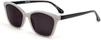 OPULIZE KAT Reading Sunglasses for Women Men, Cat-Eye Frame with Spring Hinges and Tinted UV400 Protection Lens, Grey +1.00 (Pack of 1)