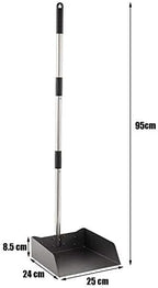 Yangbaga Dust Pans with Long Handle - 39” Heavy Duty Metal Upright Dustpan - Long Handled Stand Up Dustpans - Best Dustpans for Home/Lobby/Shop/Garage/Yard