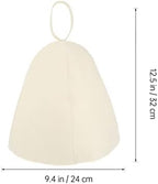 2Pcs Sauna Hat Wool Felt Hats Shower Cap Bathhouse for Women Men Russian Banya Sauna Hut Supply White