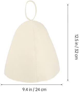 2Pcs Sauna Hat Wool Felt Hats Shower Cap Bathhouse for Women Men Russian Banya Sauna Hut Supply White