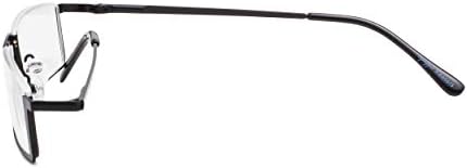 CessBlu Reading Glasses 3 Pairs Half-Rim Spring Hinge Reader Eyeglasses for Men Women Reading