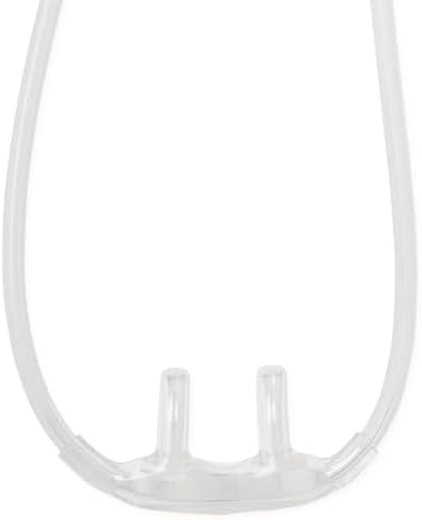 Medline Soft-Touch Nasal Oxygen Cannula with 7-ft Tubing for Adults, Clear, Standard Connector for Seniors & Home Care, Lightweight, 50-Pack