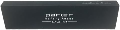 Parker SR1 Stainless Steel Straight Edge Barber Razor – Professional Shavette for Barbers & Home Use with 5 Premium Platinum Half Blades – Replaceable Blade Straight Razor for Close, Smooth Shaves