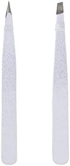 Amazon Basics Precision Eyebrow Tweezers for Fine Hair Removal, Stainless Steel, 2 Pack