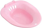 predolo Women Elderly Toilet Seat Sitz Bath Basin Wide Seating Area Hip Bath Tub Portable, Pink