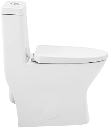 Sublime II One-Piece 10" Rough-in 1.1/1.6 GPF Dual Top Flush Round Compact Toilet in Glossy White