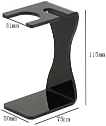 lasenersm 1 Piece Acrylic Shaving Brush and Razor Holder Shave Brush Stand Beard Brush Holder Razor Stand Razor Brush Holder for Razor Storage Men's Shaving Tool(Black)