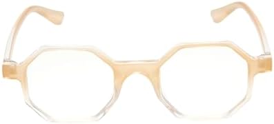 R786C Hexagonal Blue Light Blocking Reading Glasses Men Women Trendy Fashion Computer Readers Gaming Work TV Phones