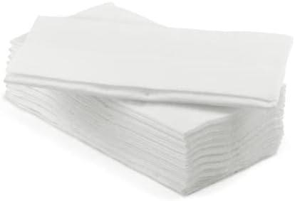Bell Marque White Dinner Napkin-150 Count 2-Ply White Dinner Napkins, 0.1" Height, 17" width, 15" Length (Pack of 150CT)