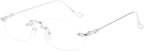 Rimless Computer Readers Anti Glare Reading Glasses Sturdy Blue Light Blocking Flat Light Mirror Eyewear