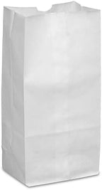 Perfect Stix 6lb White Paper Lunch Bags - Pack of 125ct. White Paper Bags.Craft Bags, Lunch Bags,Snack Bags. 6" x 3.5 "x 11.5".