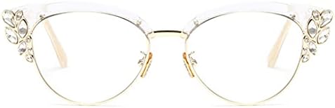 Rhinestones Bling Bling Cateye Reading Glasses Women Blue Light Blocking