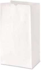 General GW20500 #20 Paper Grocery Bag, White, Standard 8 1/4 x 5 5/16 x 16 1/8 (Case of 500 Bags)