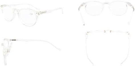CessBlu Oval Round Reading Glasses 5 Pairs for Women Reading Includes Reader Sunglasses
