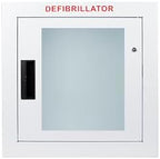 Semi-Recessed, Alarmed AED Cabinet, Large. Fits All Defibrillators on The Market. Measures 16" H x 17" L x 3.25" D. Essential Storage for Indoor AEDs.