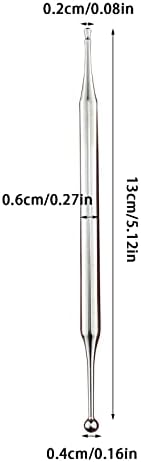 Acupuncture Pen, Dual Head Ear Body Point Probe Tip Acupressure Stainless Steel Facial Reflexology Massage Tool Ear and Body Point Probe Pen