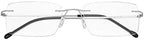 Eyekepper Frameless Reading Glasses for Men Reading - Rectangle Rimless Reader Eyeglasses Silver +1.50
