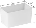 Akro-Mils 30102 Plastic Bin Cup Storage for Sorting Small Parts In Shelf Bins, (2-3/4-Inch x 5-Inch x 3-Inch), White, Case of 24