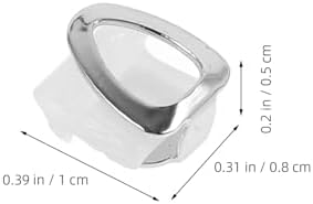 VICASKY 2pcs Stylish Silver Tooth Caps for Halloween Cosplay Hip Hop Grills Accessories Eye-catching Design Easy Maintenance Confidence Booster for Parties Events