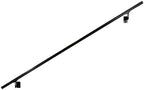 Modern Aluminum Handrail Grab Bar Kit, Adjustable Steel Brackets Included, Returns to Wall, Powder Coated Finish (Black, 6 Foot Handrail Set)