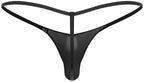 Vxuxlje Men's See Through Bulge Pouch T-Back G-String Mesh Sheer Low Rise Micro Thongs Tangas
