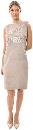 Women's Elegant Textured Sheath Dress with Matching Jacket Two-piece Set