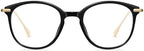 LJCZKA Blue Light Blocking Glasses Women Men Retro Round Eyewear Frame Computer Cat Eye Glasses Clear Lens Eyeglasses