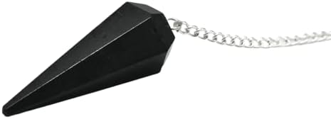 Amazing Gemstone Black Tourmaline Crystal Pendulum for Divination - Certified Dowsing Crystals and Healing Stones for Chakra Balancing and Meditation - Enhance Reiki Spiritual Growth