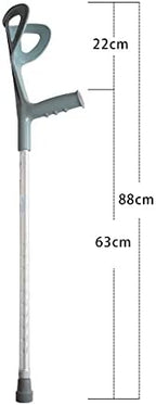 GeRRiT Crutches for Adults, Height Adjustable Medical arms Crutch, Portable Lightweight Aluminum Alloy Closed-Cuff Walking Stick Decorate