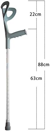 GeRRiT Crutches for Adults, Height Adjustable Medical arms Crutch, Portable Lightweight Aluminum Alloy Closed-Cuff Walking Stick Decorate