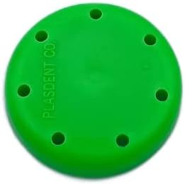 2/Pcs Dental Bur Block 7 Capacity for Burs Round Magnetic Autoclavable Dental Lab Bur Block Holder (Neon Green)