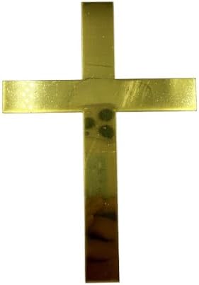 8cm Cross Cake Topper Acrylic Mirror Baptism Cake Decoration Gold Silver for Baptism Party Birthday Wedding DIY Cake Supplies 3.15inch