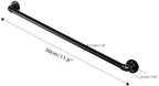 Metal Staircase handrails,Industrial Pipe Stair handrail, wall-Mounted Metal Hand Rail，handrails for Indoor Stairs，Garage, Porch, Toilet, Yard and Garden (Black, 1ft)