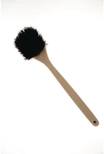 Boardwalk Utility Brush, Brown Palmyra Fiber Bristles, 5.5" Brush, 14.5" Tan Plastic Handle