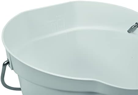 Vikan 56865 Pail,3 gal.,PP/SS,White