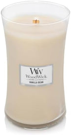 WoodWick Vanilla Bean Glass Jar Scented Candle, Large 22 oz.