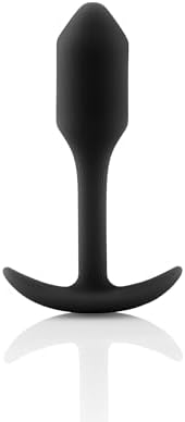 b-Vibe Snug Plug 1, Weighted Silicone Butt Plug, Beginner Anal Plugs - Sex Toys for Adults, 55g (Black)