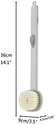 Shower Brush, Long Handle Shower Scrub Brush, Long Handle Bathroom Massage Cleaning Brush, Soap Dispenser Back Brush for Shower Brush