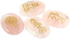 Jet Usui Reiki Healing Set Chakra Balancing Meditation Gemstone Spiritual Energized Positive (Rose Quartz)
