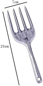 lasenersm 1 Piece Garden Fork Aluminum Alloy Hand Weeder Fork Tool Garden Hand Fork Gardening Hand Fork Hand Weed Fork Lawn Fork Garden Planter Tool for Yard Lawn and Farm, Silver