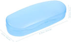 Healifty 5-Pack Portable Clear Plastic Eyeglass Cases Hard Shell Transparent Glasses Box Lightweight Eyewear Storage Organizer for Men Women
