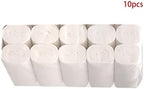 VSOLS 10 Rolls Family 4-Ply Toilet Paper Ultra Soft Pulp Strong Thickened Household Bath Tissues Hand Towel (Color : White)