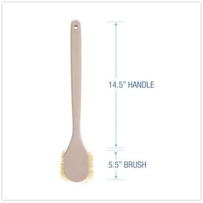 Boardwalk BWK4320 20 in. Long Polypropylene Fill Handle Utility Brush - Tan