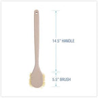 Boardwalk BWK4320 20 in. Long Polypropylene Fill Handle Utility Brush - Tan