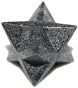 Natural Hematite Merkaba 1 inch Star Jet International Healing Gun Metal Stone Spiritual Divine India A++ Crystal Therapy Geometry